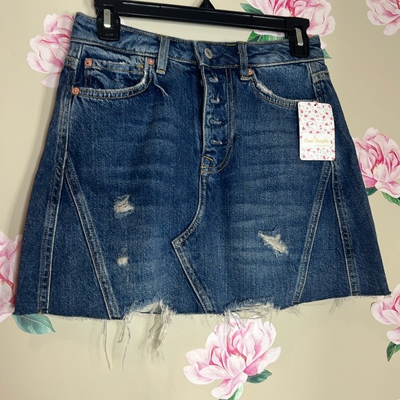 Free People Mini Skirt X-2 - Picture 2 of 7